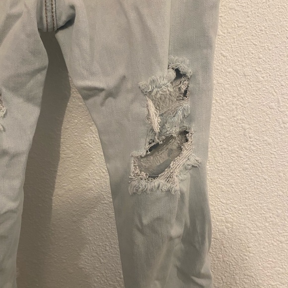 American Eagle Next Level Stretch light blue torn Jeans Jegging Womens 0 regular - Picture 4 of 10